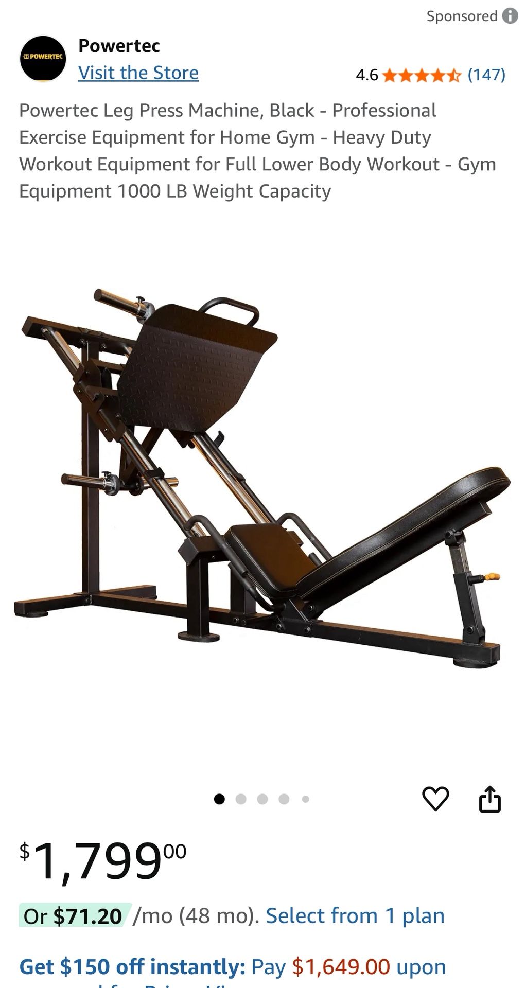 Powertec leg Press