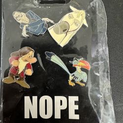 Disney Parks Dissenters Nope 4 Pin Set Grumpy Anton Ego Maximus Zazu "BRAND NEW"