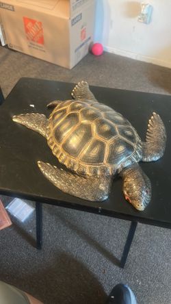highly realistic sea turtle wall decor sculpture