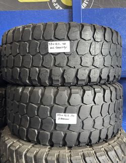 Set of 2 Used Tires LT33X12.50R20 IRONMAN ALL COUNTRY M/T 33X12.5R20 MUD TERRAIN TRUCK JEEP TYRES 33 12.5 R20
