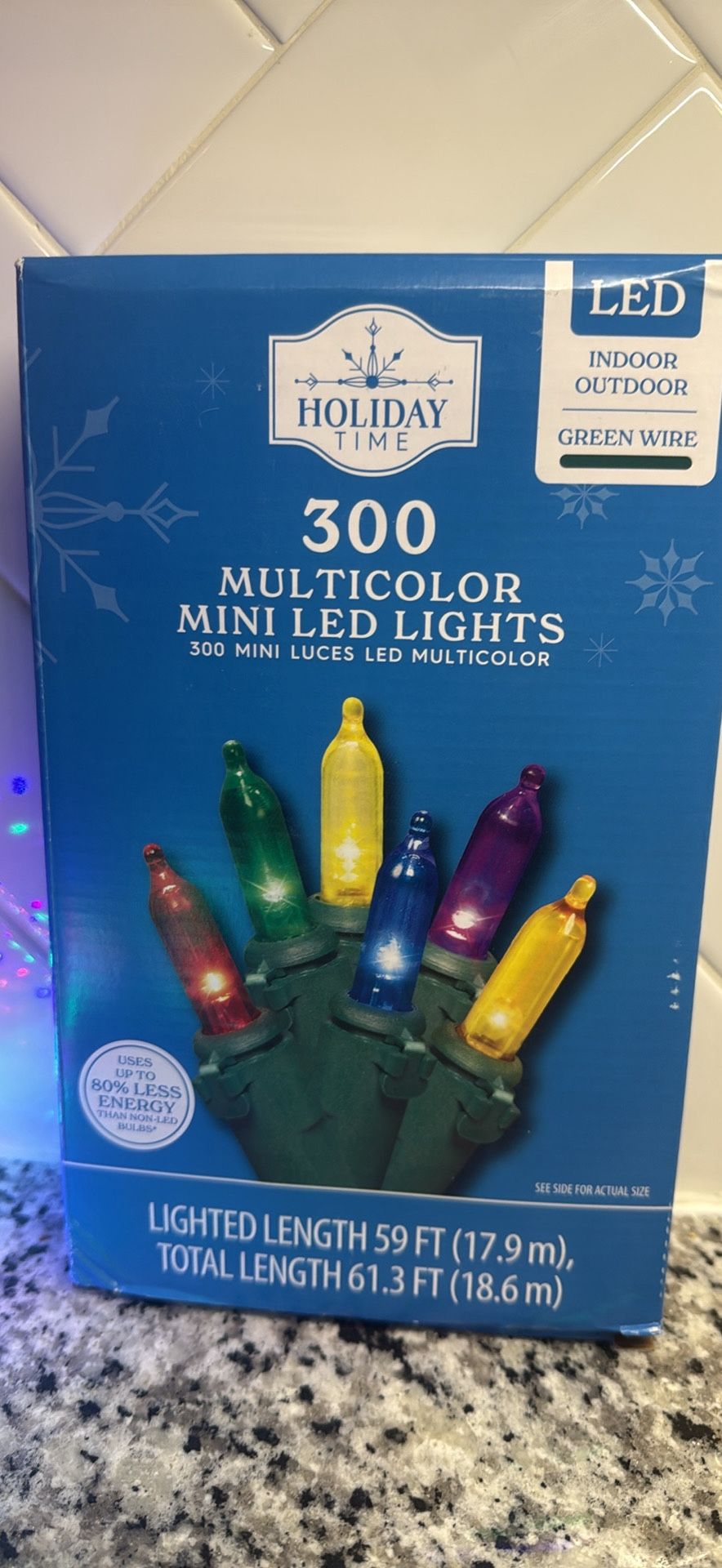 Christmas holiday 300 MULTICOLOR MINI LED LIGHTS 300 MINI LUCES LED MULTICOLOR