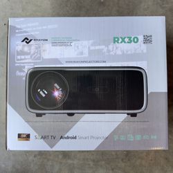 Rhayon 8K Laser Projector + Projection Screen Bundle — Brand New Sealed 