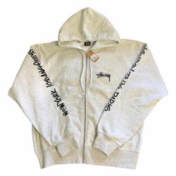 stussy big cities zip up hoodie
