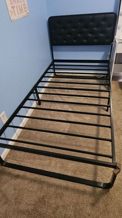 metal frame bed  tween size