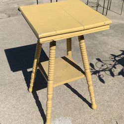 One Antique Stand Side Table 