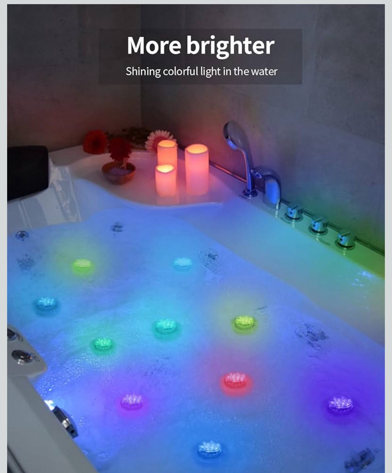 Submersible LED Lights with Remote, Underwater LED Lights Decorations, Pack of 4,Color swappable LED Light Pad Battery Operated, for Fountain,Pond, Po