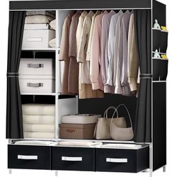 Closet, Brochao Portable Wardrobe with 3 Drawer and 4 Storage Shelves and Side Pocket for Clothes Storage Organizer Brand New still in the box E44
