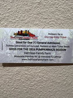 Del Osso Farm Tickets
