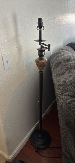 Floor Lamp Base with Swing Arm