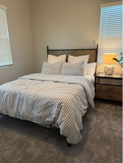 Ethan Allen bed frame and night stand