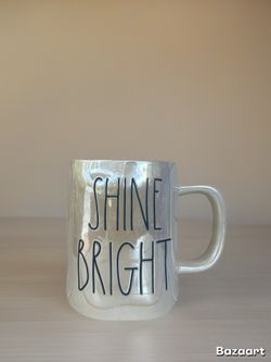 Rae Dunn SHINE BRIGHT Iridescent Mug NEW