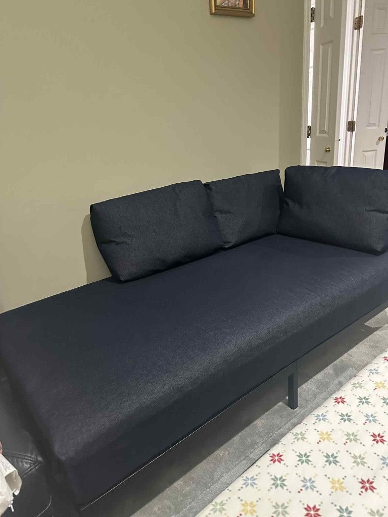 Blue Single Couch Rarely Used Like New