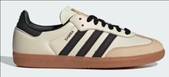 Samba Og Shoes
$60.00
Size: 8.5
Color: Cream White / Core Black / Sand Strata