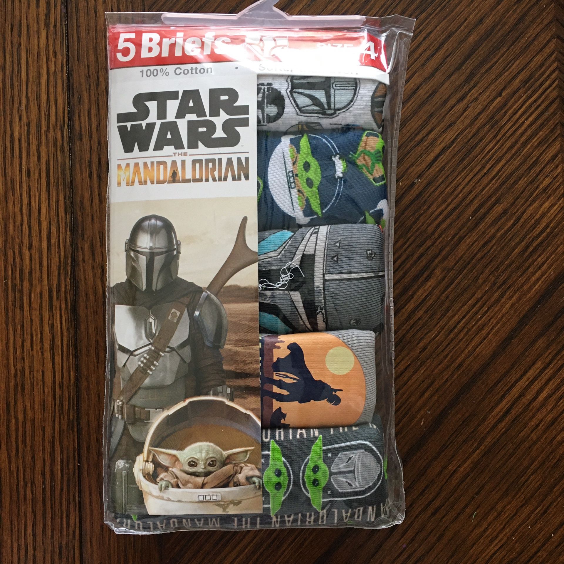 NWT Star Wars Boys Brief 5 Pack Size 4 6 8