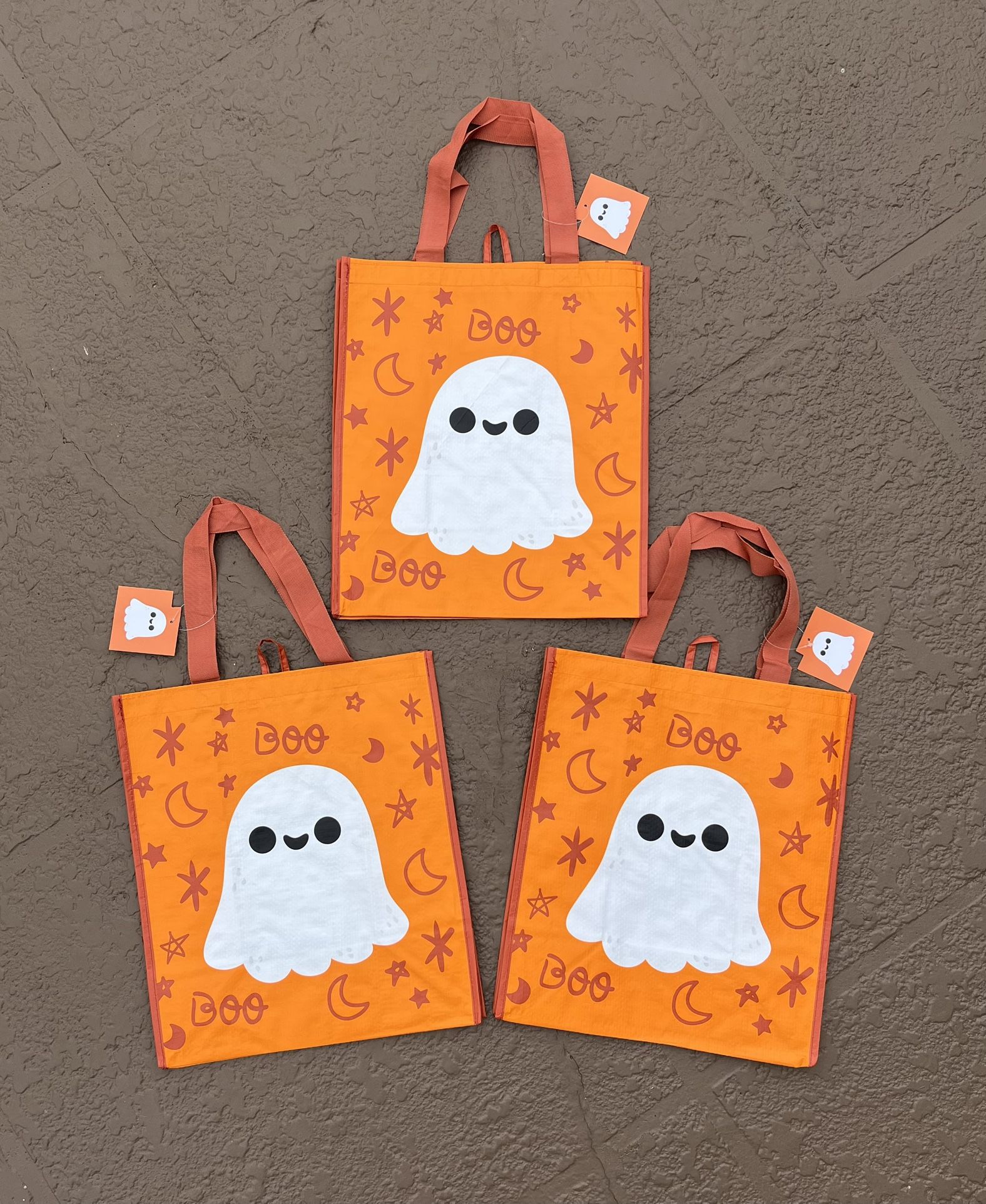 3 Brand new Halloween ghost reusable bags