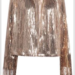 Sequin Fringe Jacket - large/ New 