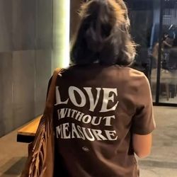 Cordei Love Without Measure Tee Women S & XS Brown 100% Cotton Christian New