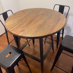Authentic Wooden Table With Chairs