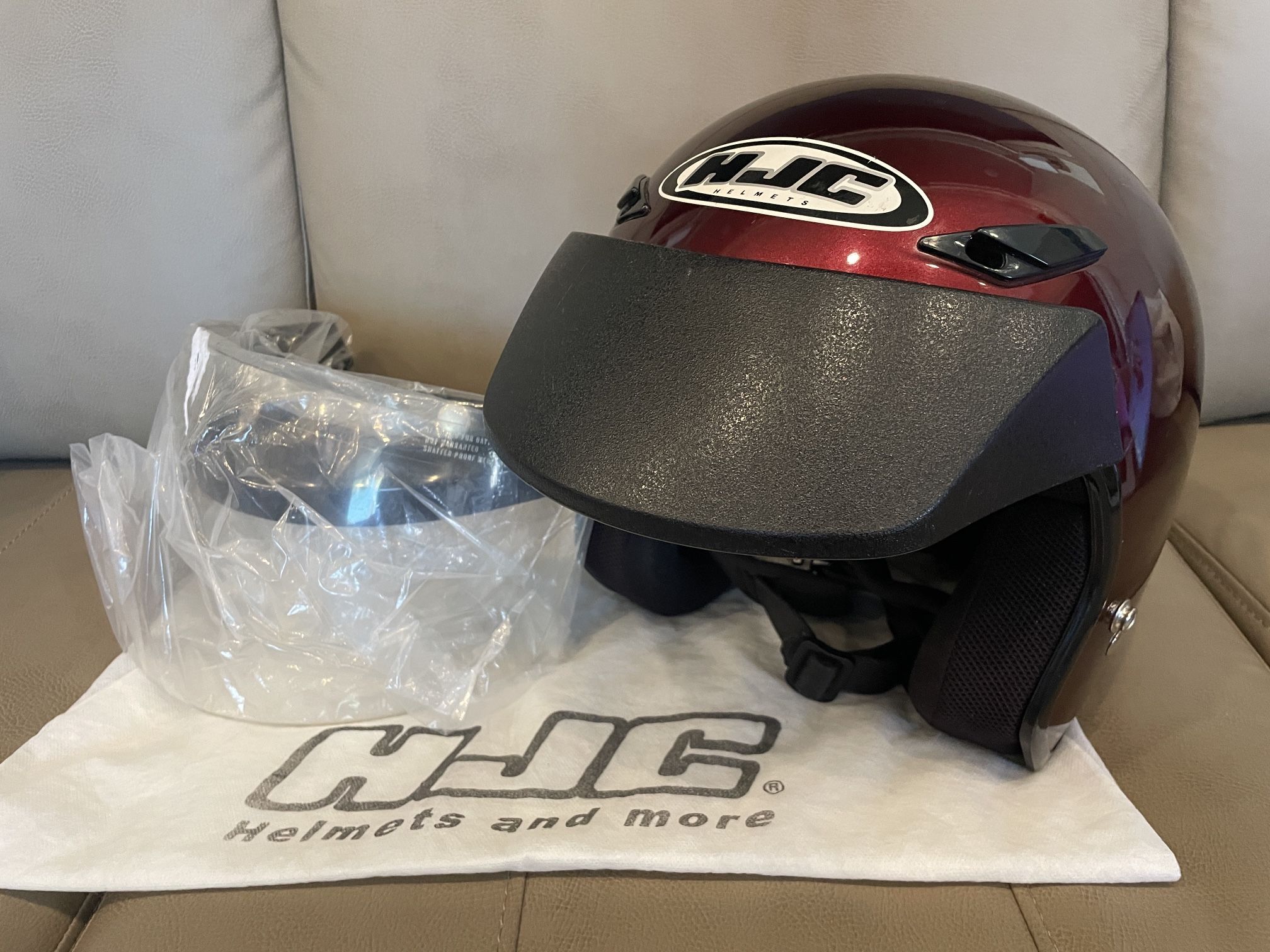 Motorcycle Helmet HJC Sz L Ex CLEAN Cond Includes Bag Shield Visor