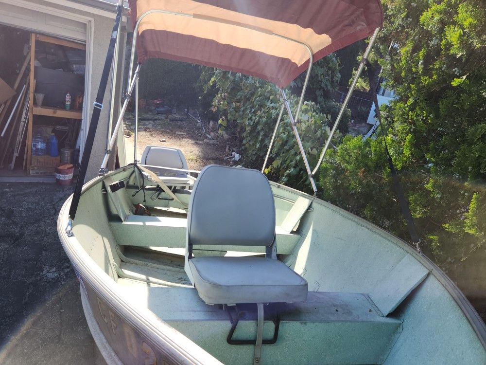 14' Valco Aluminum Fishing Boat With Trailer, Outboard, And More! 