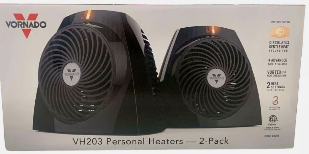 VORNADO VH203 - 2 PACK PERSONAL SPACE HEATER
