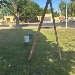 8 foot fiberglass and aluminum ladder