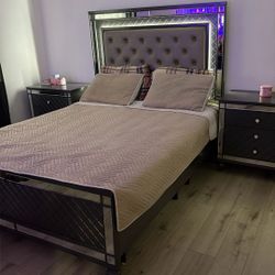 LED head Board Bedroom Set 