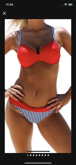 New sexy Red push up underwire multi-way plunge neck Size  L / Large  bikini/bathing suit/swimwear/swimsuit   