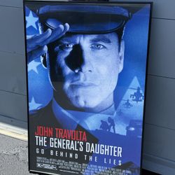 Original "The General's Daughter" Movie Poster (John Travolta) in Black Frame