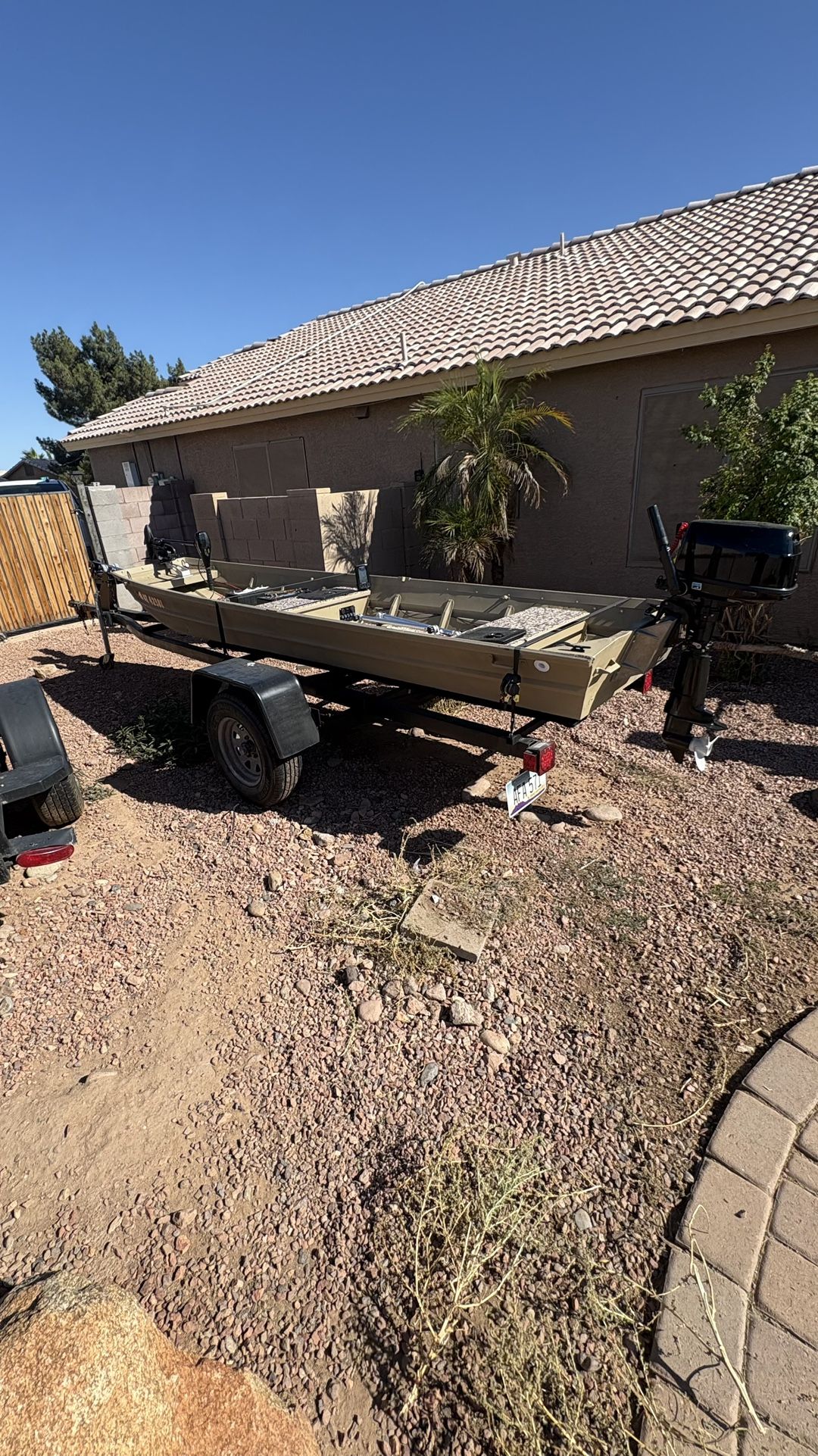 14 Ft Jon Boat With Trailer