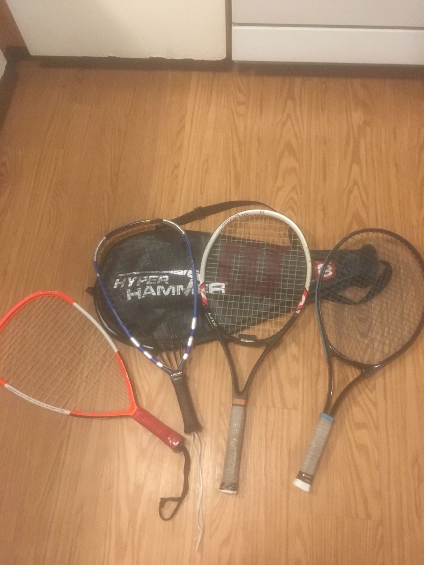 Set of tennis and racket ball $100