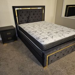Brand New 6 Pcs Bedroom Set Queen, 1 Night, Dresser, Mirror, Matt & Boxspring $979 