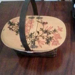 Beautiful Wicker Sewing Basket 25.00