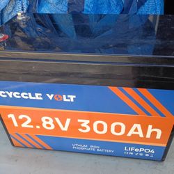 CYCCLEVOLT LiFePO4 300Ah 12V Mini Lithium Battery 12V 300Ah with 200A BMS 3840Wh 8000 Deep Cycles Lithium Iron Phosphate Battery Ideal for Off-Grid 