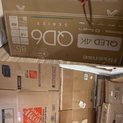 36 Moving Boxes Including Packing Paper And TV Box 