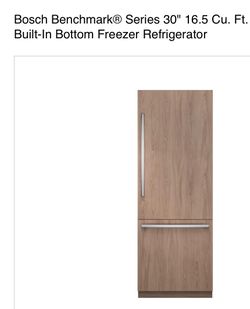 Bosch 800 series panel ready fridge/ freezer  30”