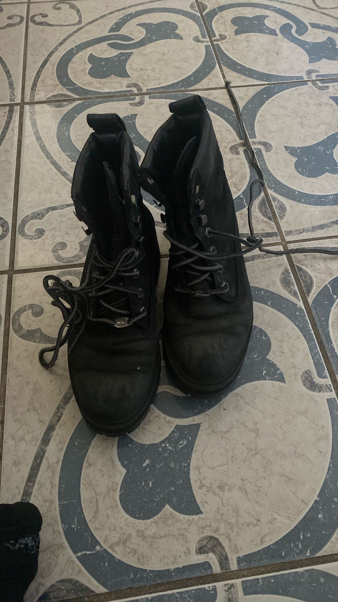 Timberland Black Boots Sz 6
