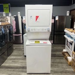 Frigidaire - 27” Wide Top Load Washer With Agitator & 220 Volt Electric Dryer Stackable 