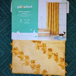 1 Panel Pillowfort 99.9% Black Out Curtain • 42 In W X 84" L