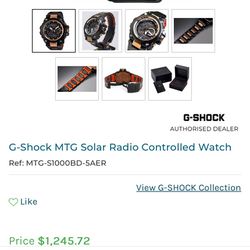 G-Shock MTG Solar Radio Controlled Watch
