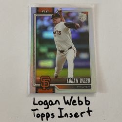 Logan Webb San Francisco Giants All-Star Pitcher Topps Short Print Insert Card. 