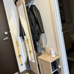 Hallway Hanging Rack With Mirror