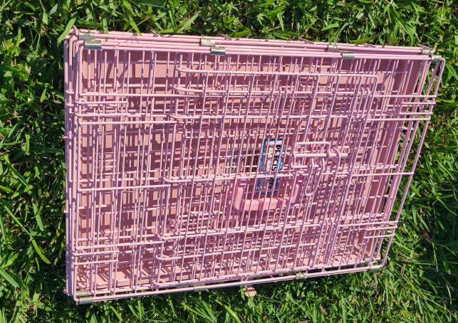 24" Metal Crate Pink , Dogs 12 To 25 Pounds 