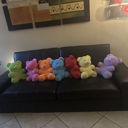 Leather Black Sofa Like New