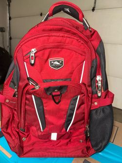 High Sierra Elite Business Backpack in red and black color