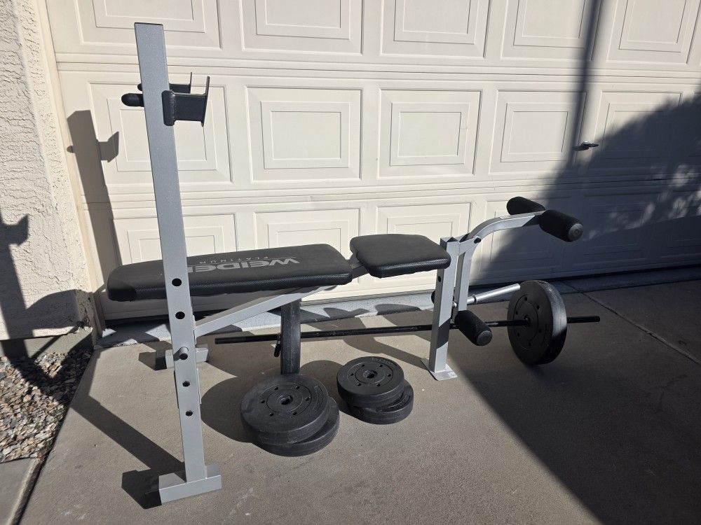 Weider Weight Bench With Weights