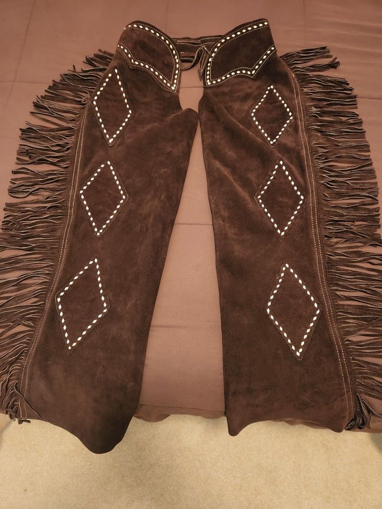 Real Authentic Hand-Sewn Leather With Fringe 