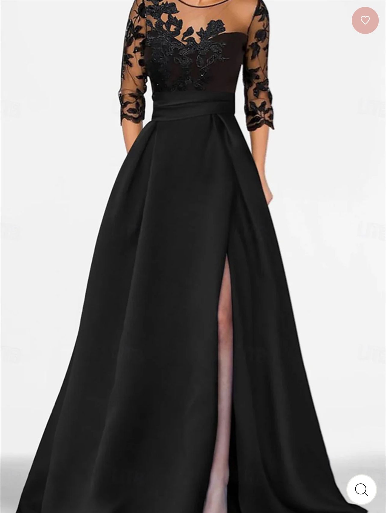 MON(contact info removed) MONDRESSY A-Line/Princess Dress. Black, Size 20W, But Altered To Size 19W