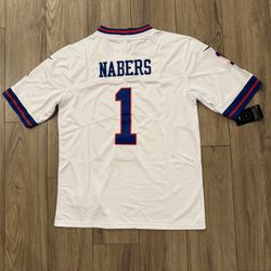 Men's New York Giants 1# Malik Nabers White Stitched Jersey, S To 3Xl 