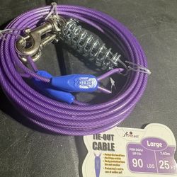 25 Foot Dog Tie Out Cable Up To 90 Lbs